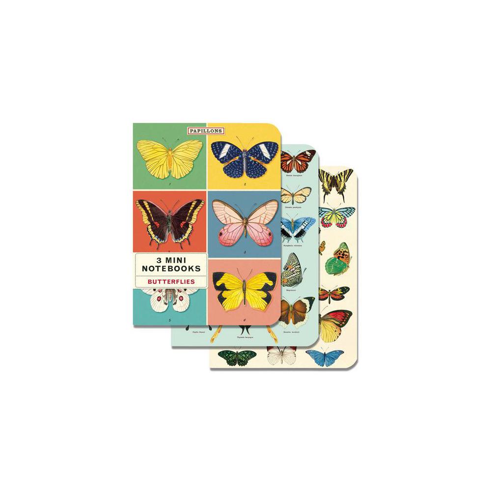 Cavallini, Memo & Notebooks, Art & School, 4"x5.5", Mini, Set, Butterflies, 805668